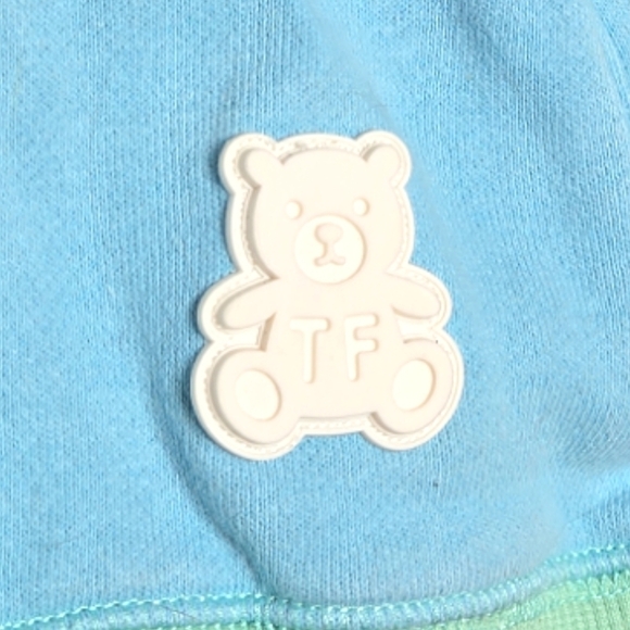 Teddy Fresh Sunrise Mint Patchwork Colorblock Hoodie Sweatshirt Size S - Picture 3 of 6